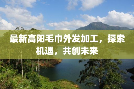最新高陽毛巾外發(fā)加工，探索機(jī)遇，共創(chuàng)未來