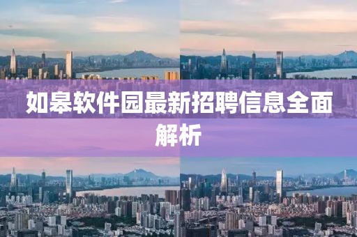 如皋軟件園最新招聘信息全面解析