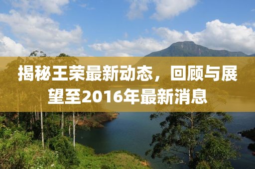 揭秘王榮最新動態(tài)，回顧與展望至2016年最新消息