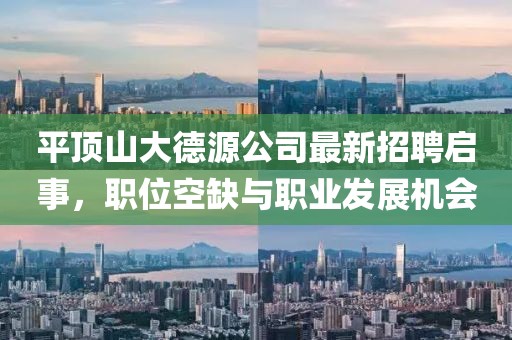 平頂山大德源公司最新招聘啟事，職位空缺與職業(yè)發(fā)展機(jī)會(huì)