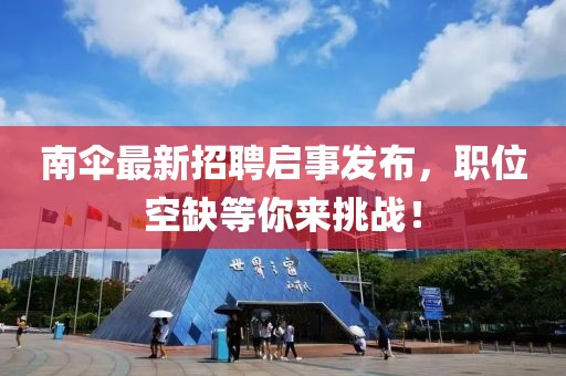 南傘最新招聘啟事發(fā)布，職位空缺等你來(lái)挑戰(zhàn)！